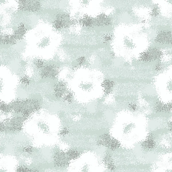 Gestress glitch abstracte bloemen artistieke textuur achtergrond. Smelten onregelmatige onvolmaakte gloeiende bloem naadloos patroon. Funky groen vervormd over de hele print. Wonky trendy moderne mode staal — Stockfoto