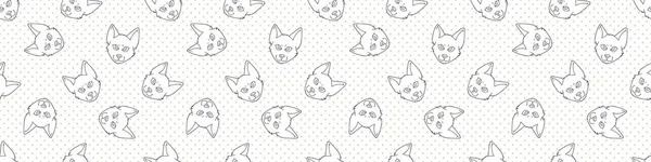 Şirin tek renkli karikatür Japon kısa kuyruklu kedisi kusursuz vektör sınırına bakıyor. Soylu kedicik, evcil kedi yavrusu. Kedi sever Asyalı safkan her yerde parmak izi var. Kedi EPS 10. 