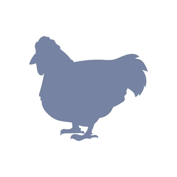 Cute francuski dom kurczaka sylwetka wektor clipart. Ręcznie rysowany drób w stylu rustykalnym. Ilustracja stylu kurczaka dla gospodarstwa graficznego EPS 10. — Wektor stockowy
