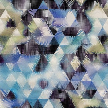 Kusursuz soyut kolaj dokusu. Keten kumaş arka planında el yapımı grunge damaske. Ombre boyası renk efekti tarzında yıkanmış. Sıkıntılı el yapımı sanat eseri. Boho ev dekorasyonu 