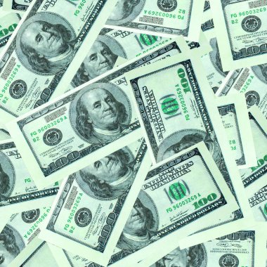 Bir sürü doların şablonu. Zenginlik kavramı, başarı. Tasarım ve proje için arkaplan.