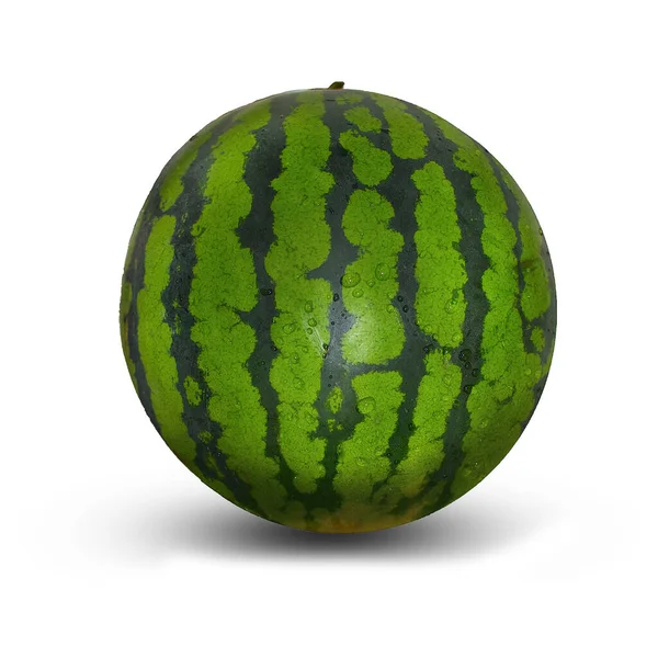 Gul vattenmelon isolerad på vit bakgrund — Stockfoto