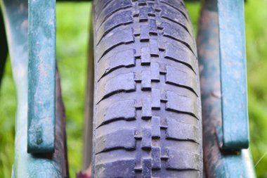 Bahçe arabaları. Yakın plan.