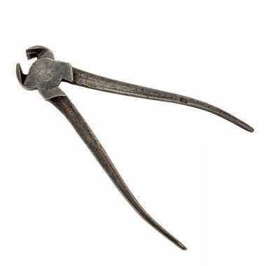 Beyaz arka planda izole edilmiş eski tel kesiciler. proje ve tasarım için nesne.