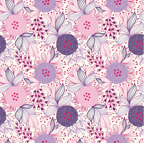 Padrão floral sem costura. Fundo floral vetorial —  Vetores de Stock