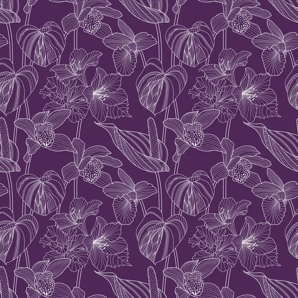 Modèle floral sans couture — Image vectorielle