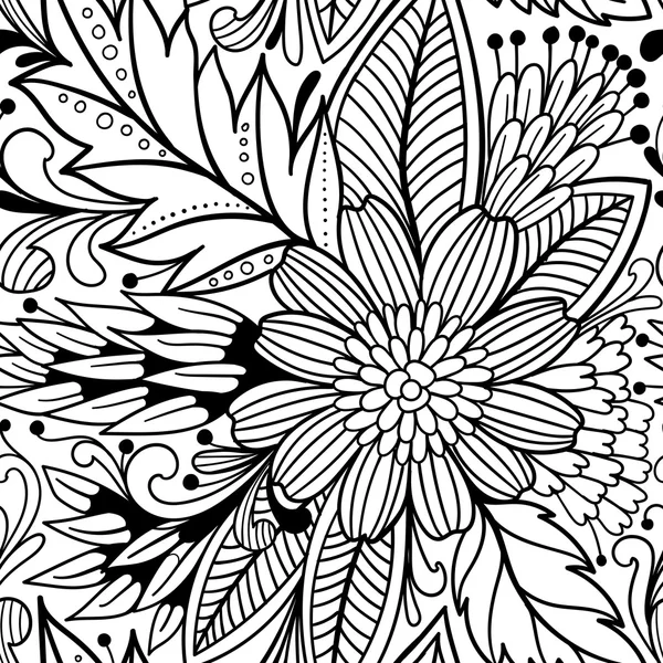 Seamless floral pattern. Vector background — Stock Vector
