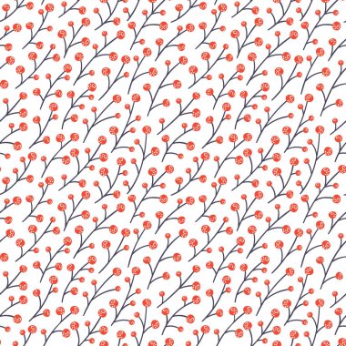 Kırmızı meyveler sorunsuz vektör desen