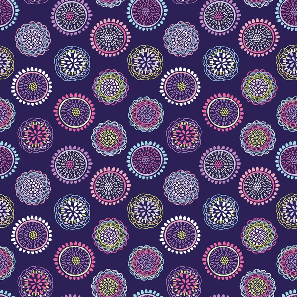 Modèle floral sans couture coloré — Image vectorielle