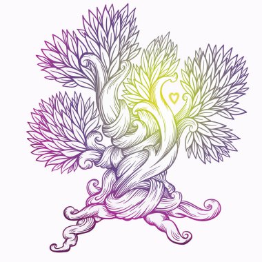 hayat ağacı. vektör çizim