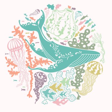 Renkli vektör tropicalseamless desen