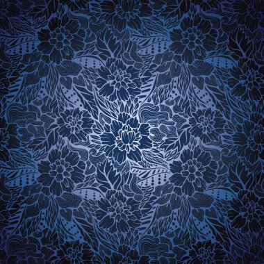 Dikişsiz çiçek desenli. vektör arka plan