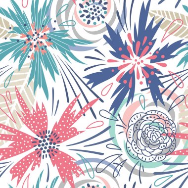 Seamless vector floral pattern clipart