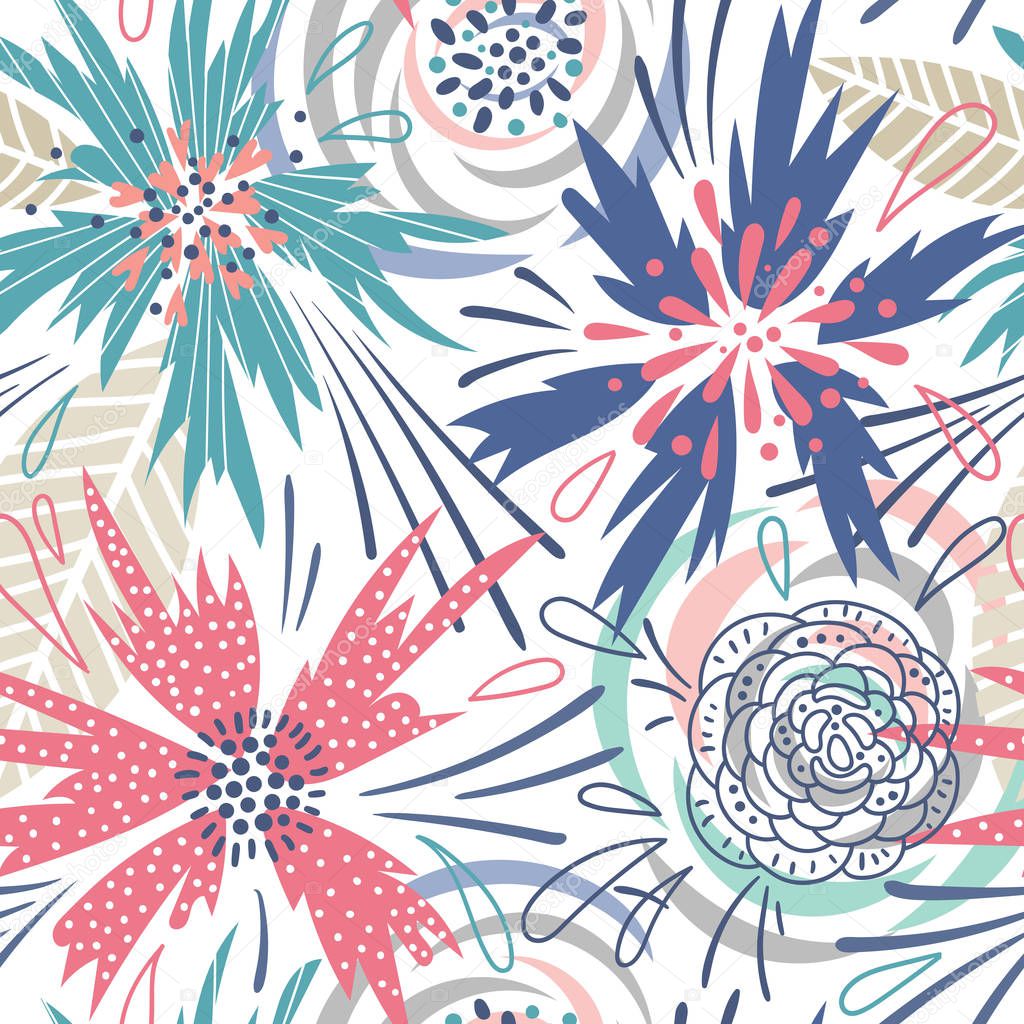 Seamless vector floral pattern