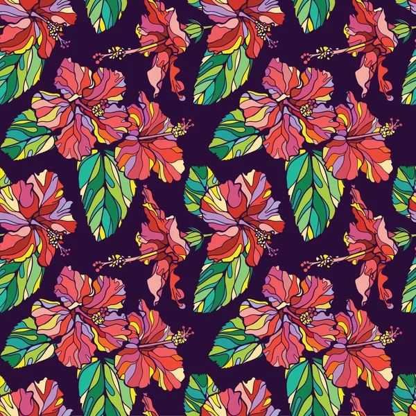 Seamless vector tropical pattern — Stock Vector