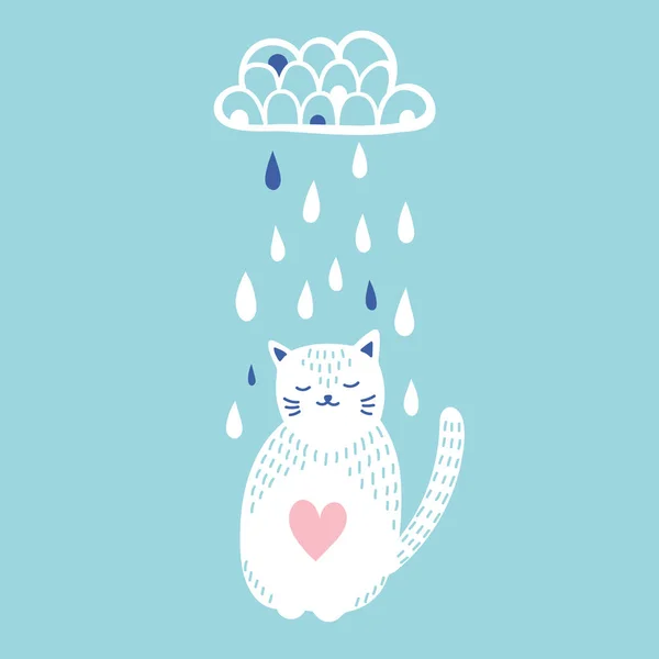 猫とかわいいベクトル図 — ストックベクタ