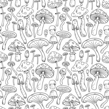 Mantar vektör seamless modeli 