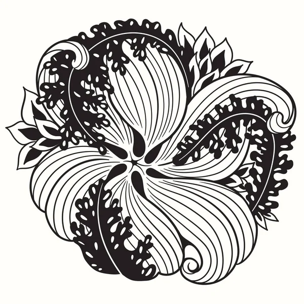Patrón floral redondo. Fondo vectorial — Archivo Imágenes Vectoriales