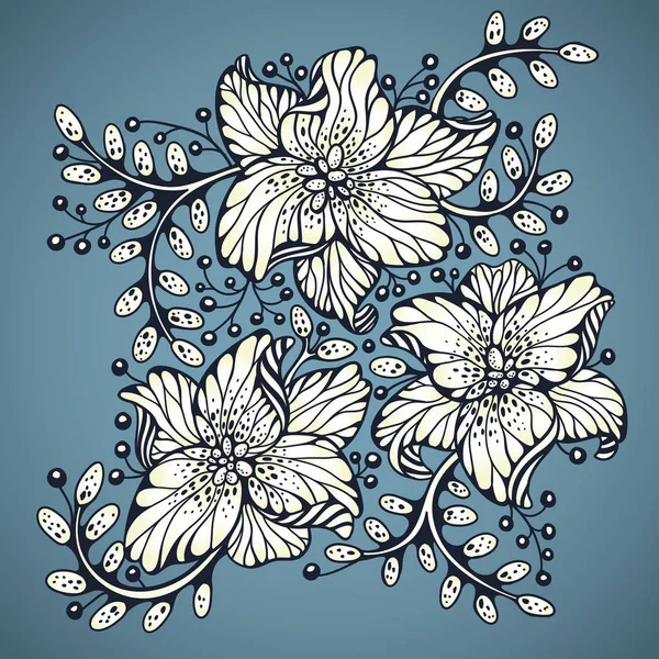 Set de flores. ilustración vectorial — Vector de stock