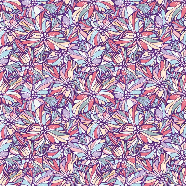 Färgglada sömlös blommönster — Stock vektor