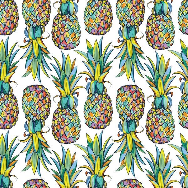 Ananas motif sans couture — Image vectorielle