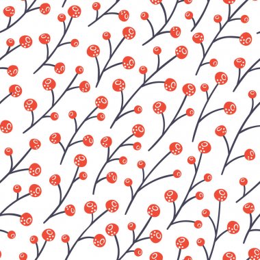 Kırmızı meyveler sorunsuz vektör desen