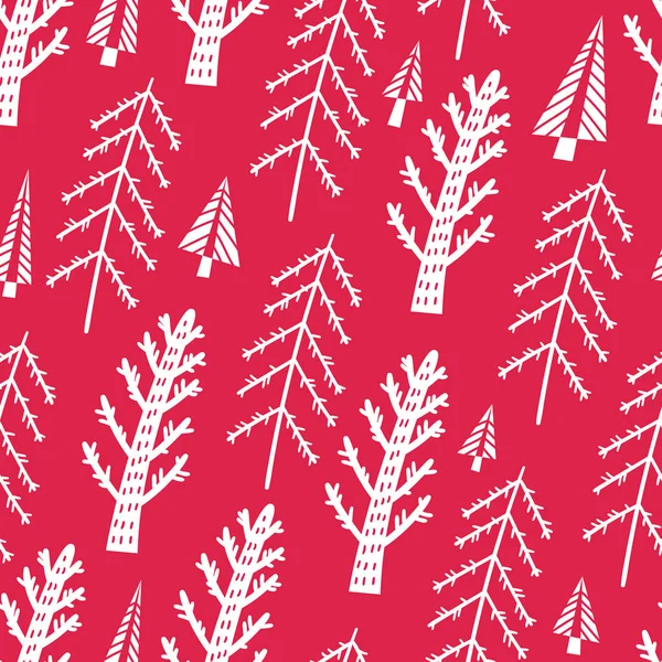 モミの木のシームレス パターン — ストックベクタ