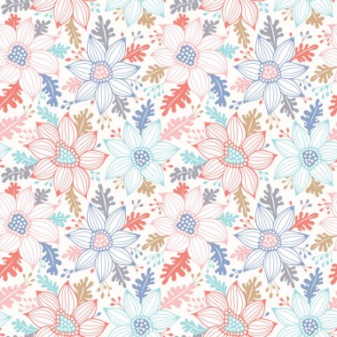 Renkli vektör çiçek desenli 