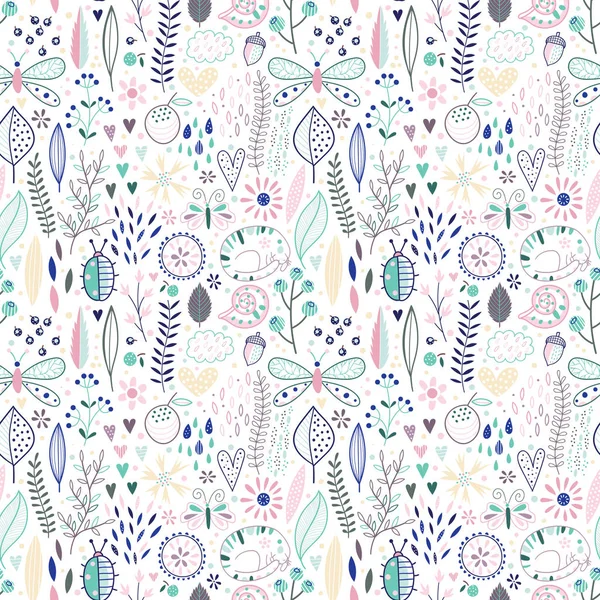 Seamless floral pattern — Stock Vector