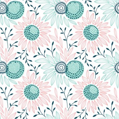 vektörsüz çiçek deseni