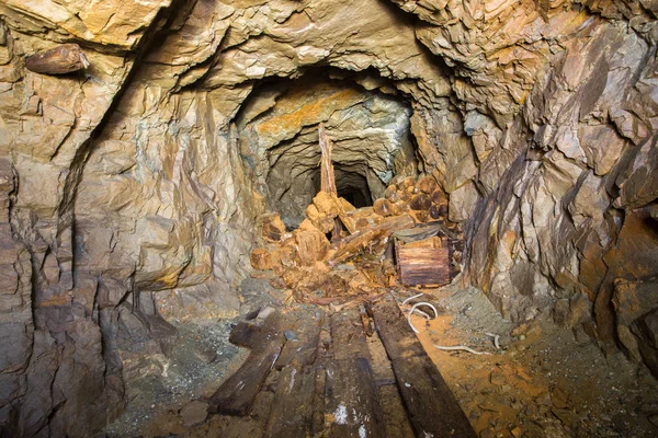 Opuštěného Zlatého dolu tunel — Stock fotografie