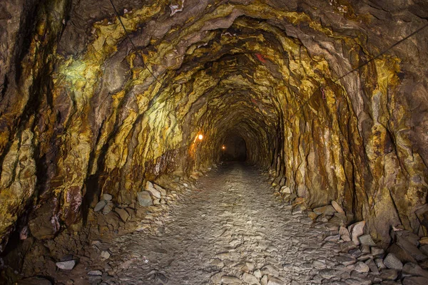 Underground gold mine shaft tunnel drift