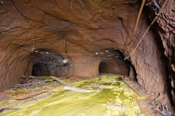 Deriva Subterránea Túnel Mina Oro — Foto de Stock