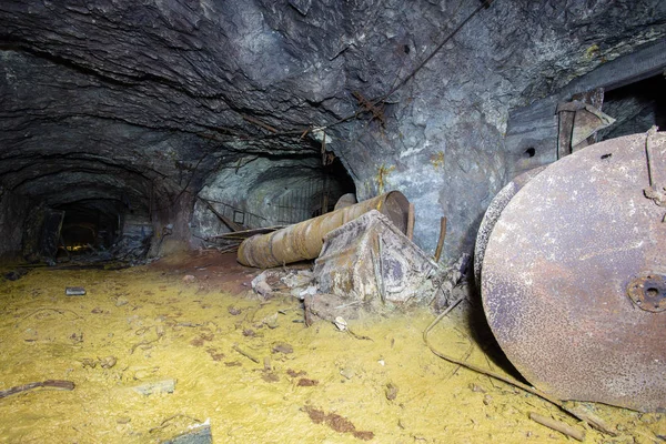 Deriva Subterránea Túnel Mina Oro — Foto de Stock