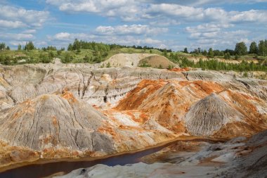 Şaşırtıcı kaoline Çin taş ocağı açık çukur mayın terk 