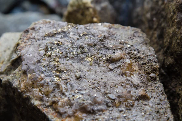 Gold ore pyrite quartz specimen nugget mineral