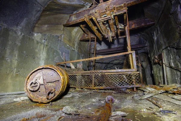 Old vertical shaft in undeground mine