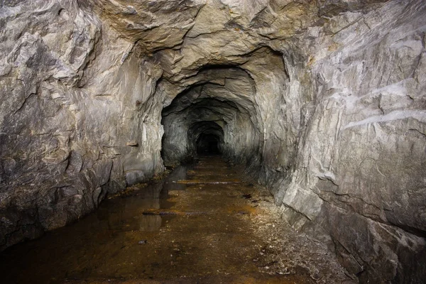 Mina Mica Oro Subterráneo Túnel Deriva — Foto de Stock