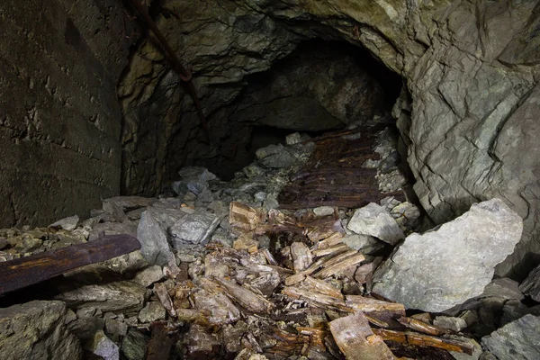 Túnel Colapsado Mina Oro — Foto de Stock