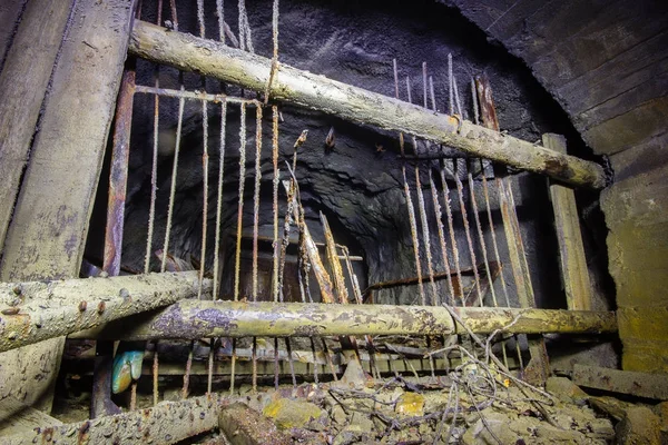 Shaft Bottom Lodge Cage Light Underground Mine — 스톡 사진