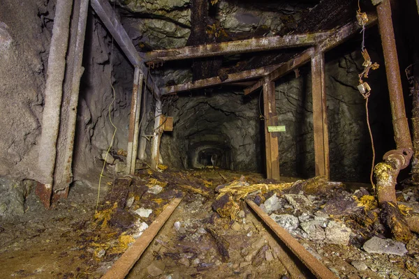 Deriva Subterránea Túnel Mina Oro — Foto de Stock