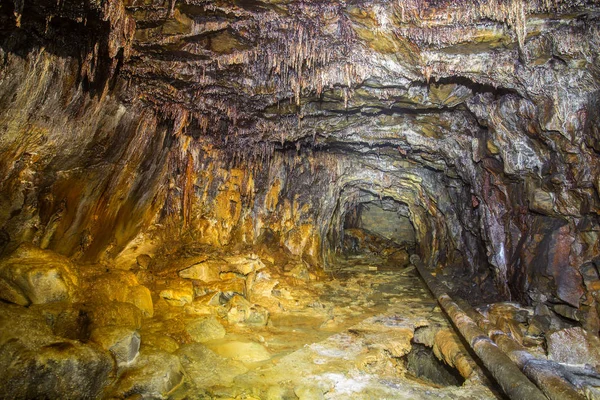 Souterrain Puits Mine Tunnel Drift Jaune — Photo