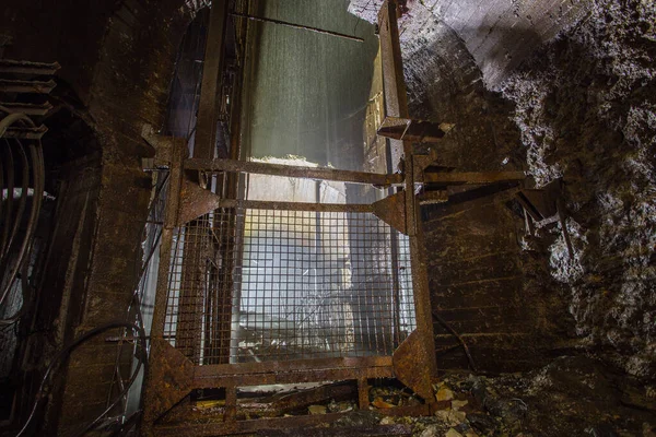 Shaft Bottom Lodge Cage Light Underground Mine — 스톡 사진