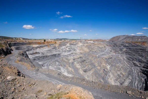 Big Open Pit Magnesite Quarry Mine — Stock Photo, Image