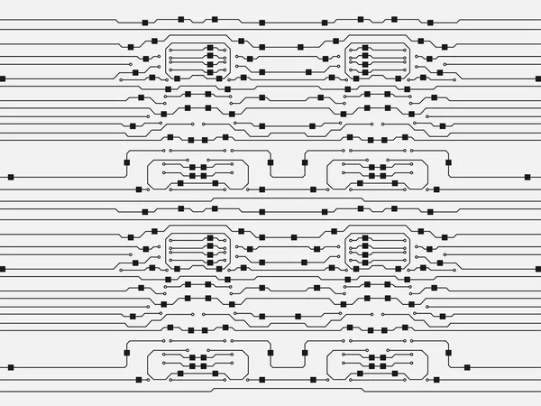 矢量电路板背景。抽象平面电路板例证 — 图库矢量图片