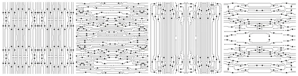 Illustration Des Leiterplattenvektors Vector Schwarz Weiß Hintergrundstruktur Stockvektor