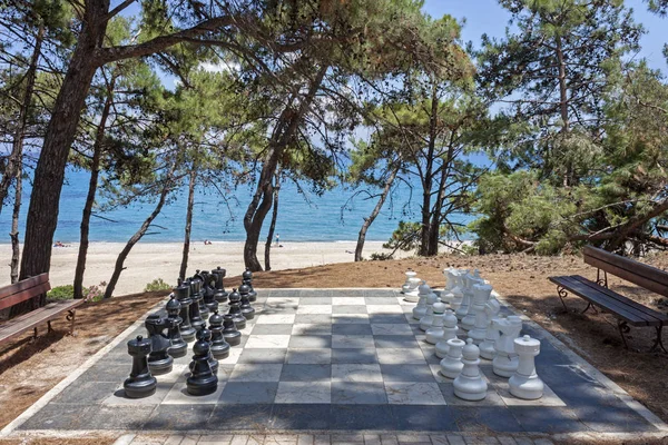 Big chess board in Skala, Kefalonia — Stock Photo, Image