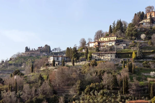 Bergamo Dışında Kırsal Üzerinde Işık Mornig — Stok fotoğraf