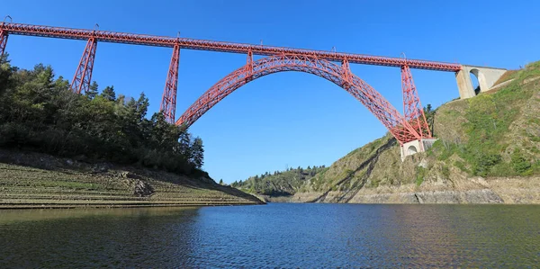 Duży Widok Wiadukt Garabit Francja Cantal Auvergne — Zdjęcie stockowe