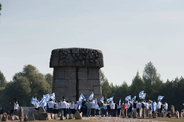 Памятник Треблинке Польше Треблинка Стоковая Картинка